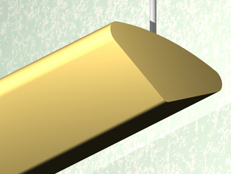 Extruded Vector 3.6\" x 9\" Indirect Pendant